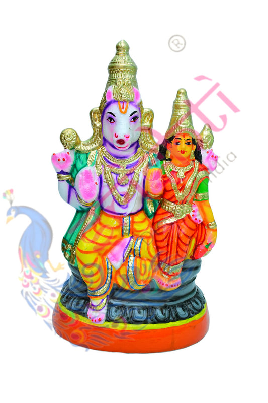 Lakshmi Hayagirivar-15 Inches-Paper Mache