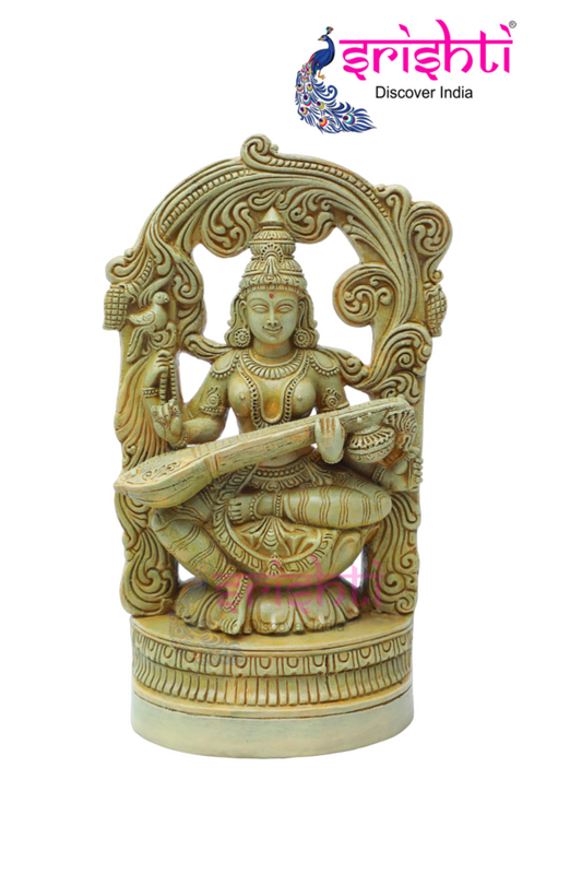 Thiruvachi Saraswathy(M03)-11.5 Inches Golu Doll