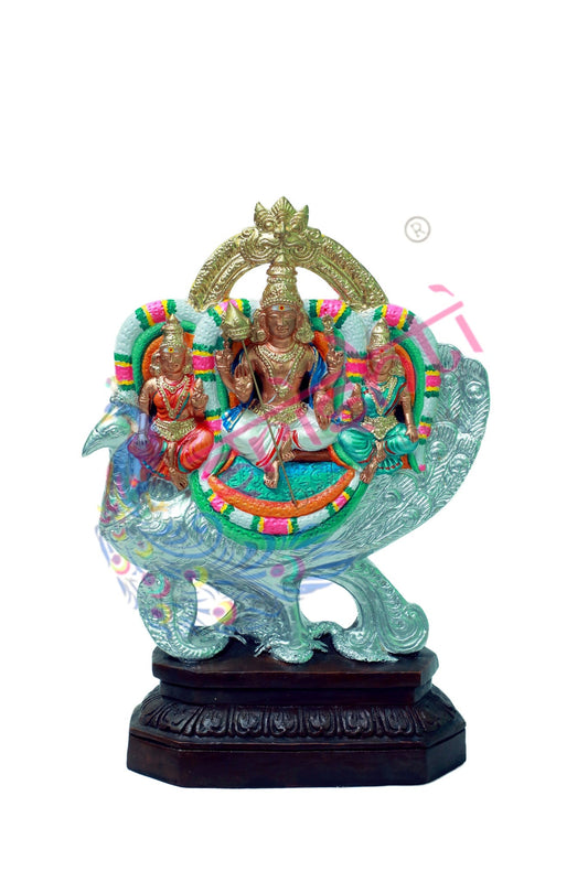 Peacock Murugar Valli Deivanai-12 Inches