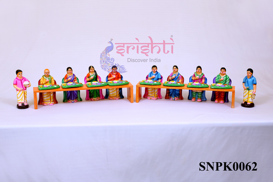 Table Saapadu/ Marriage Feast Set-7.5 Inches - Paper Mache