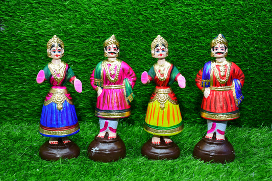 Raja Rani Dancing Doll Set (Assorted Color)-9.5 Inches