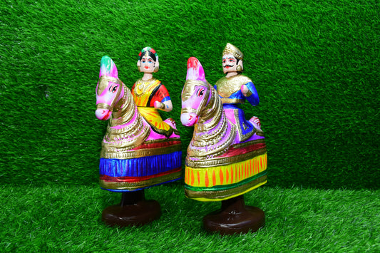 Poi Kaal Kuthirai Dancing Doll Set (Assorted Color)-12 Inches