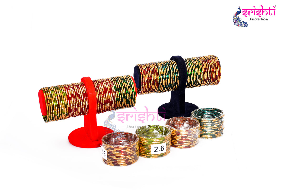 Assorted Color Bangle Set-1 Dozen (2.6)-M01