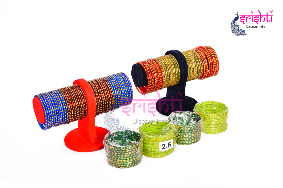 Assorted Color Bangle Set-1 Dozen (2.6)-M02
