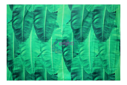 Backdrop Screen Green Color Banana Leaf Pattern