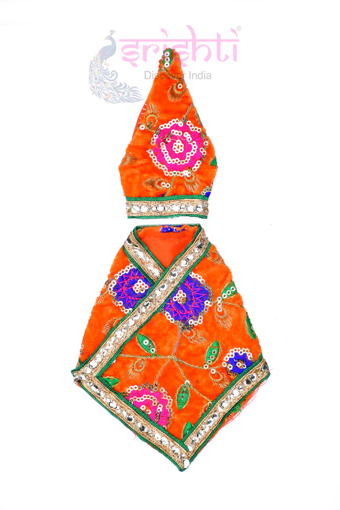 Sai Baba Dress (Orange)-6 Inches
