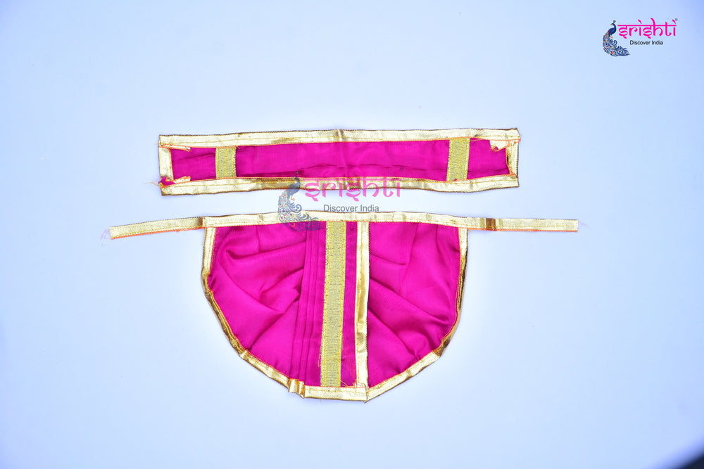 Ganesha Green Dhoti with Angavastram-5 Inches-M01