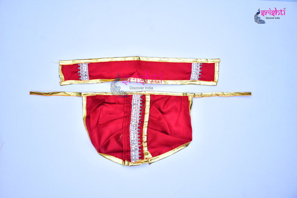 Ganesha Maroon Dhoti with Angavastram-6 Inches