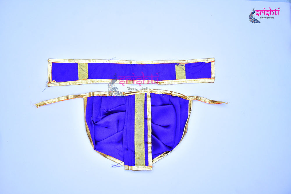 Ganesha Blue Dhoti with Angavastram-6 Inches-M01