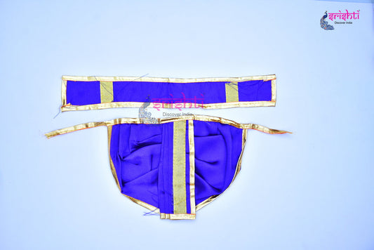 Ganesha Blue Dhoti with Angavastram-6 Inches-M01