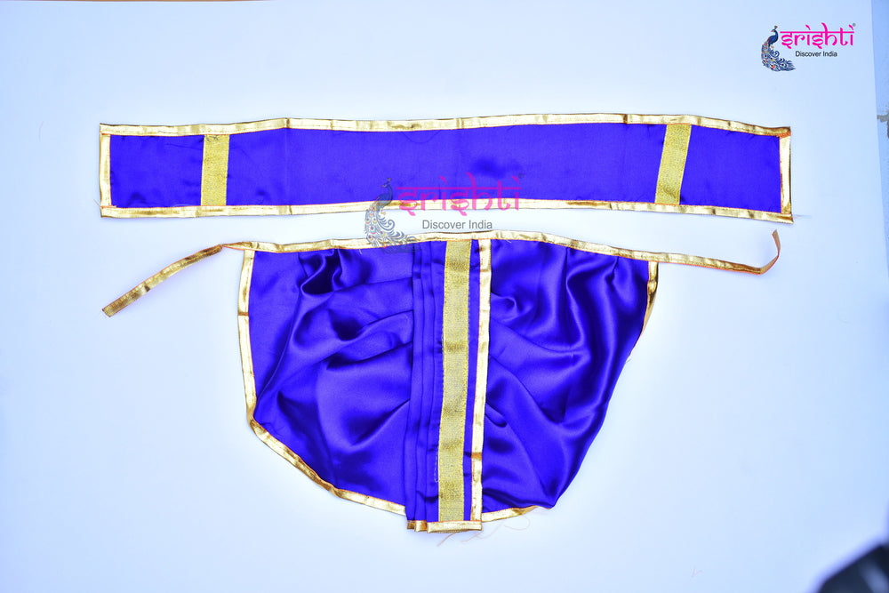 Ganesha Blue Dhoti with Angavastram-7.5 Inches