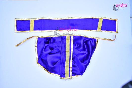 Ganesha Blue Dhoti with Angavastram-7.5 Inches