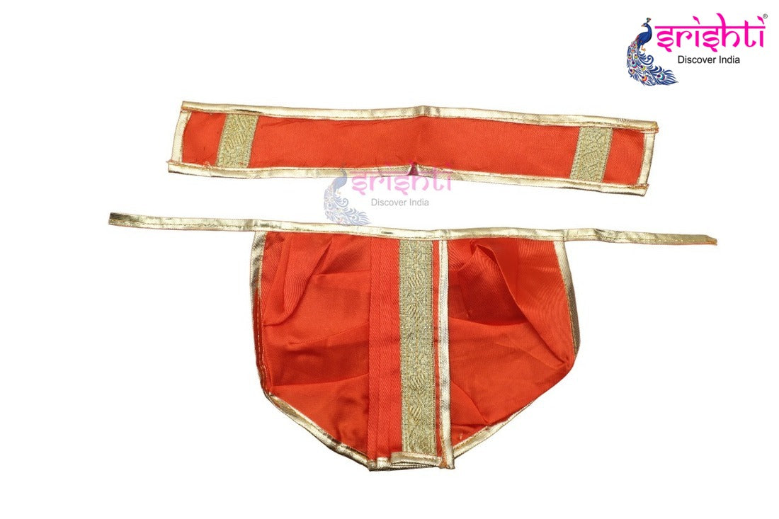 Ganesha Pink Dhoti with Angavastram-9 Inches