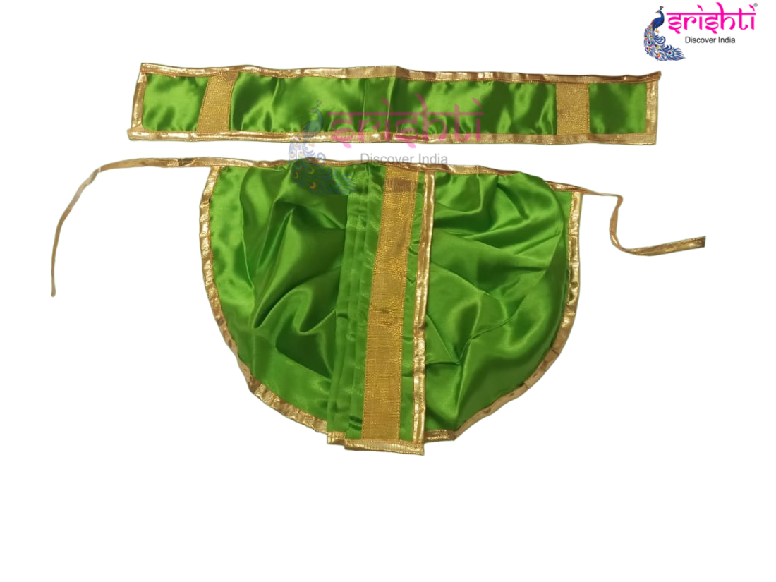 Ganesha Orange Dhoti with Angavastram-9 Inches