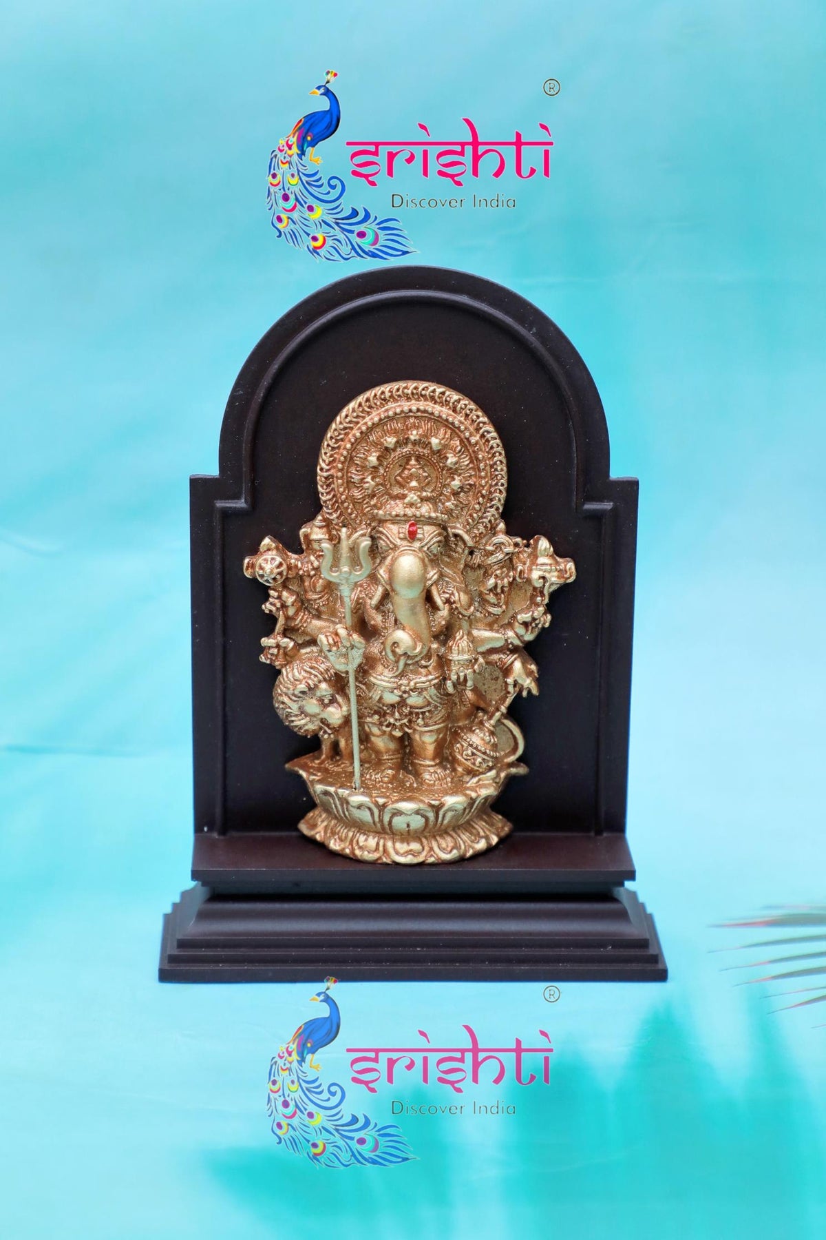 Wall Hanging Kan Drishti Ganesha with Yantra-5.5 Inches