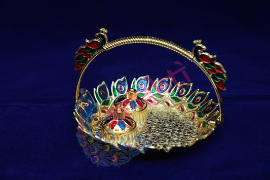 Haldi Kumkum Container Basket Model-M03-4 Inches