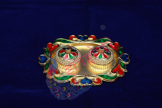Haldi Kumkum Container- 5 Inches