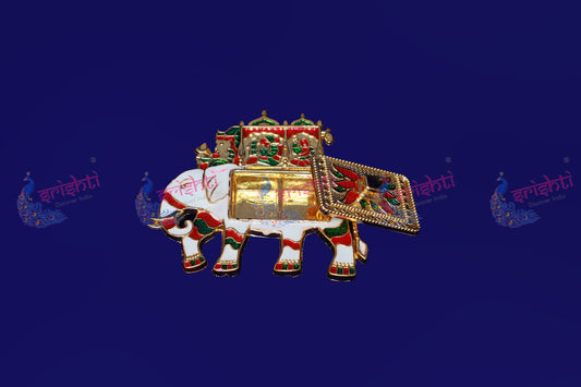 Haldi Kumkum Container Elephant Model- 4 Inches