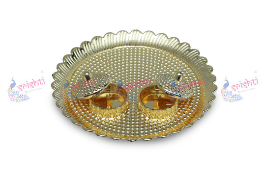 Haldi Kumkum Container Plate- 5.5 Inches