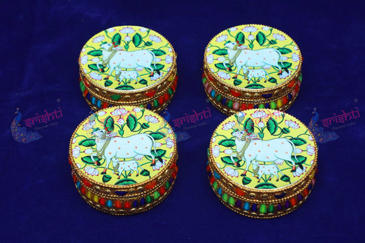 Designer Kumkum Container (Pack Of 4)