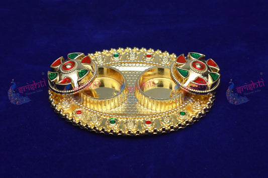 Haldi Kumkum Container Oval Model-4.5 Inches