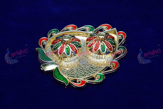 Haldi Kumkum Container Mango Model-4.5 Inches