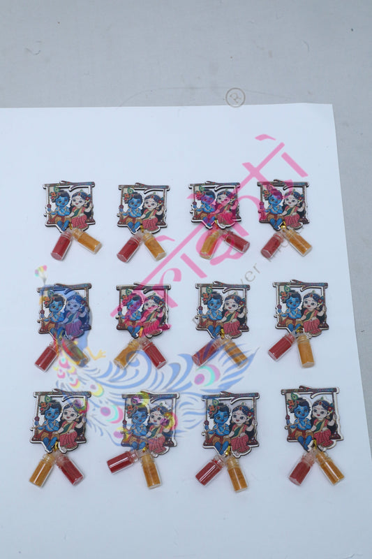 Radha Krishna with Haldi Kumkum-3 Inches