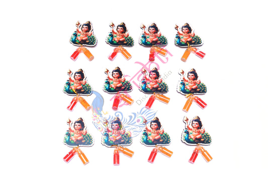 Peacock Murugar with Haldi Kumkum-3 Inches