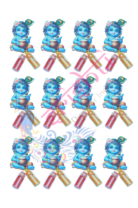 Butter Krishna with Haldi Kumkum-3 Inches