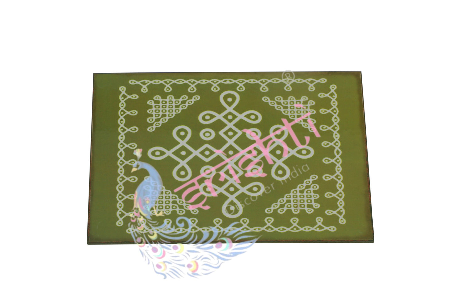 Rangoli Wooden Plank(Ovile Green)