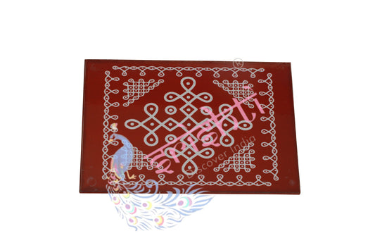 Rangoli Wooden Plank(Brown) 12 Inches