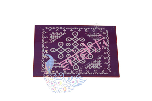 Rangoli Wooden Plank(Violet) 12 Inches