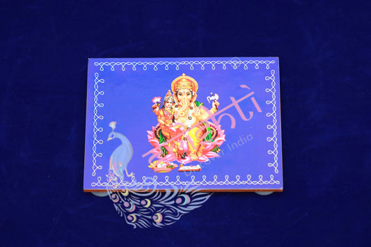 Wooden Plank(Ganesha)-Blue 6 Inches