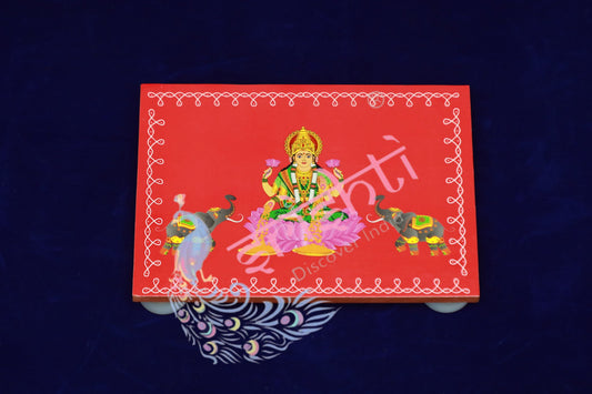 Wooden Plank (Gajalakshmi)-Pink 6 Inches