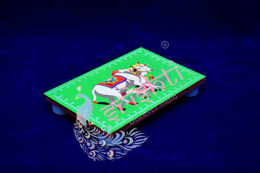 Wooden Plank(Cow and Calf)-Green