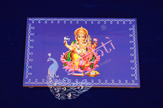 Wooden Plank/Chowki(Ganesha) -Blue