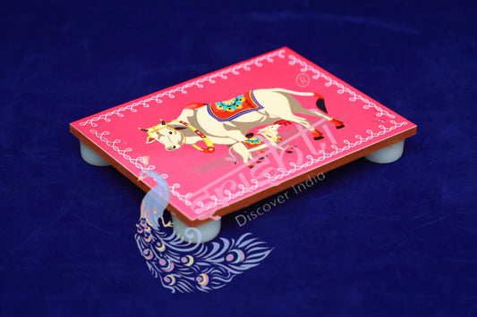 Wooden Plank(Cow and Calf)-Pink 8 Inches