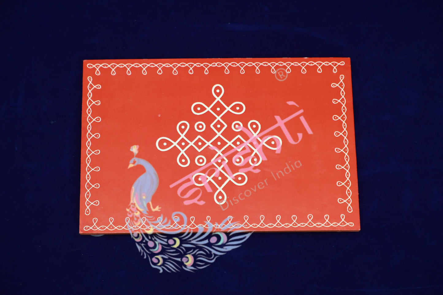 Rangoli Wooden Plank/Chowki-Maroon