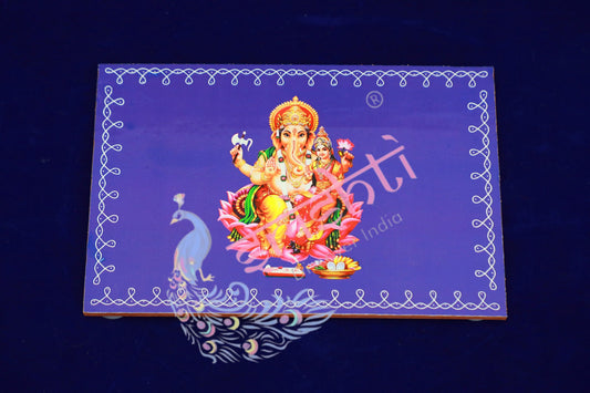 Wooden Plank/Chowki(Ganesha)-Blue