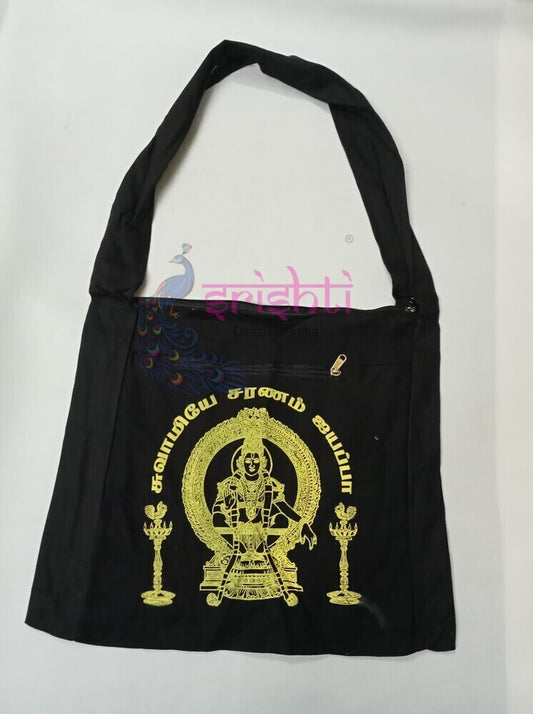 Ayyappa Printed Cotton Shoulder Bag-M02