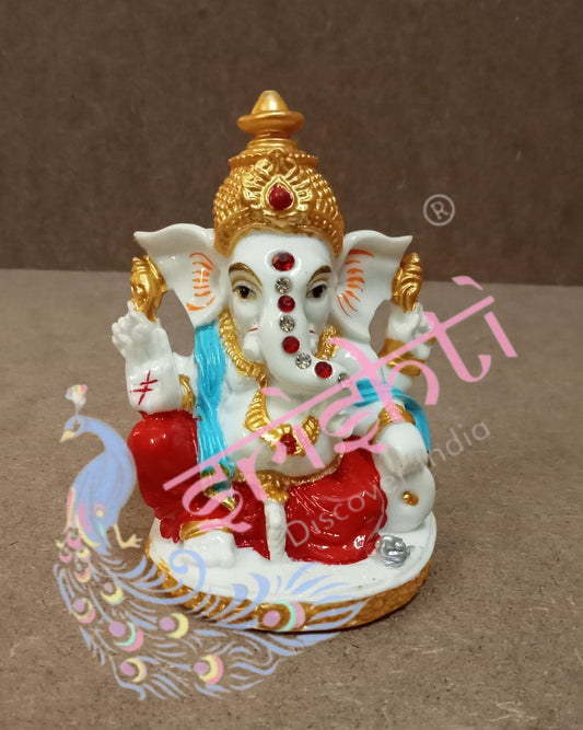 Marble Ganesha-M01-3.5 Inches