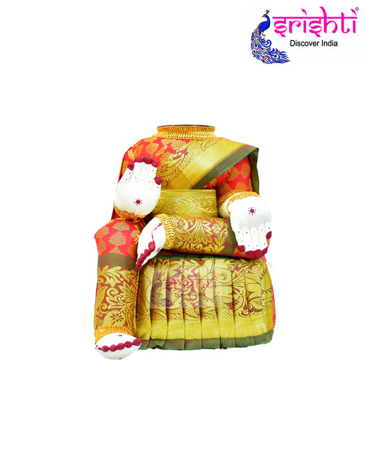 Varalakshmi Goddess Dress Red-10 Inches
