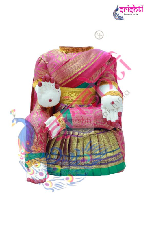 Varalakshmi Goddess Doll Pink-12 Inches-M02
