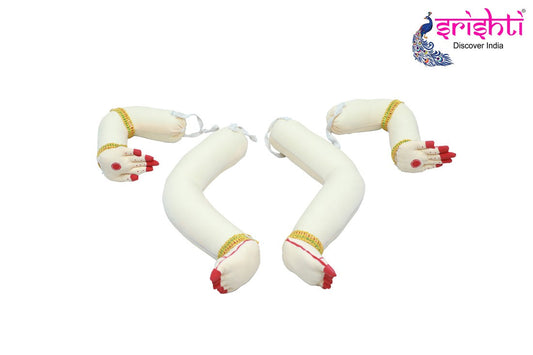Varalakshmi Goddess Hands and Legs Of Decoration set (White)