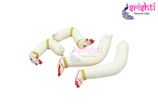 Varalakshmi Goddess Hands and Legs Of Decoration set (White)- M02