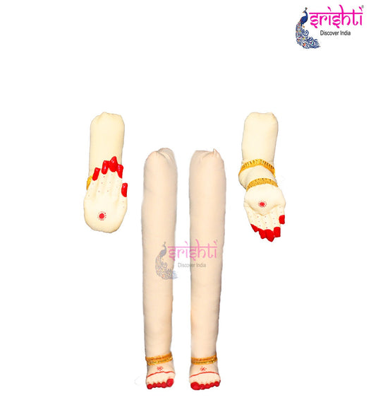 Varalakshmi Goddess Hands and Legs Of Decoration set (White)