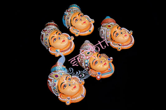 Andal Face with Stone Work-7 Inches