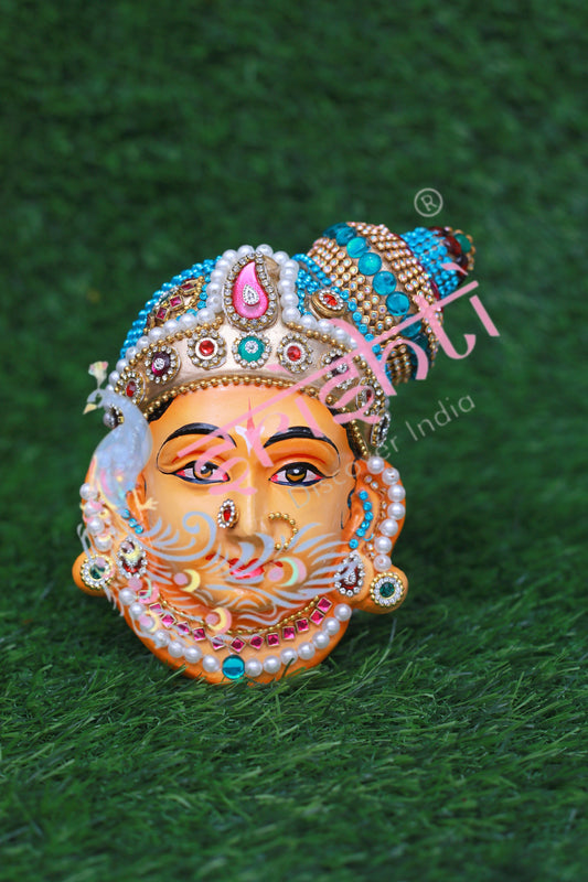 Andal Face with Stone Work-7 Inches