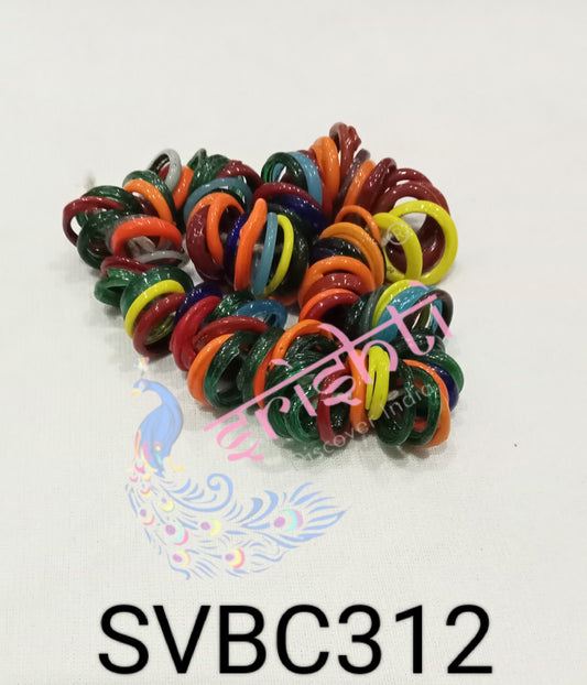 Multicolor Small Bangles for Lakshmi Pooja (Pack of 108)