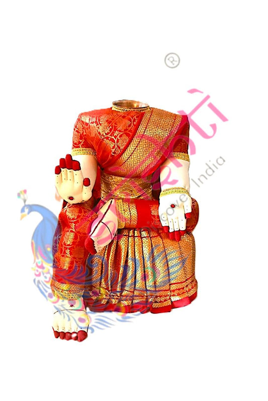 Varalakshmi Goddess Doll (Red)-15 Inches
